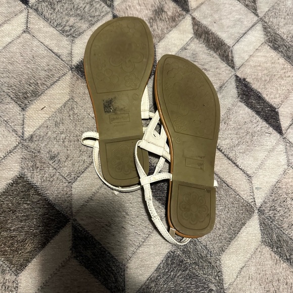 White Strappy Ladies Sandals Size 7 - Picture 3 of 3
